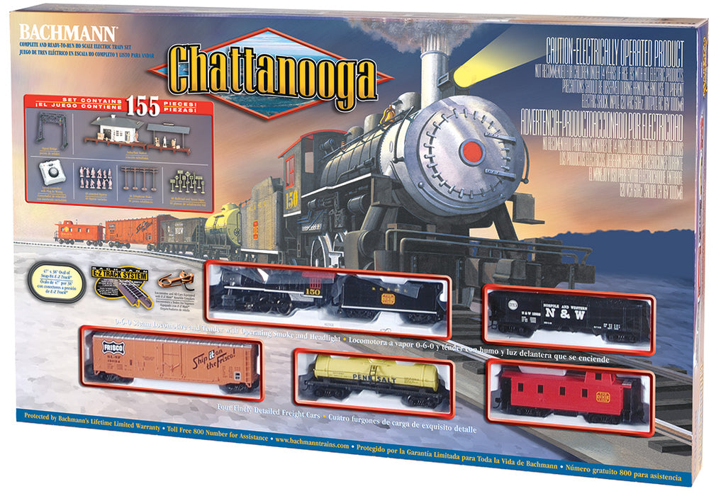Bachmann 00626 HO Scale Chatanooga Steam NC&StL Freight Starter Train Set
