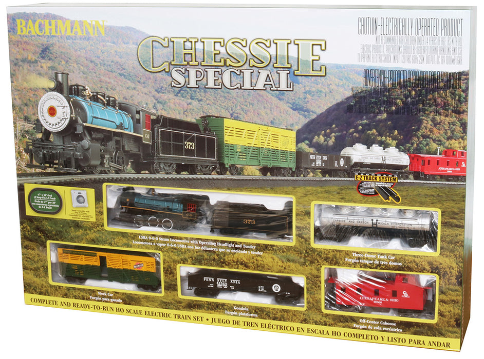 Bachmann 00750 HO Scale Chessie Special Steam C&O Freight Starter Train Set
