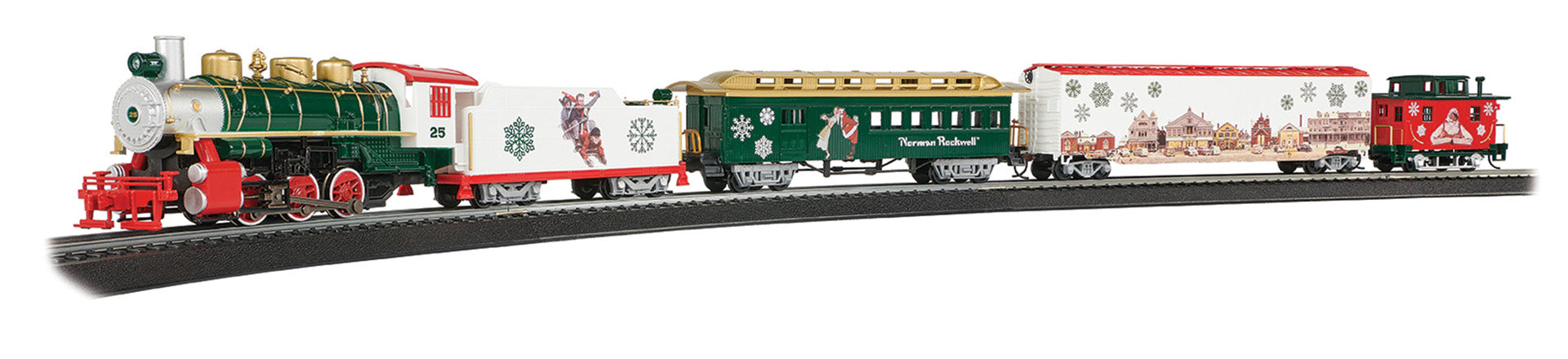 Bachmann 00774 HO Scale Norman Rockwell Christmas Express Train Set