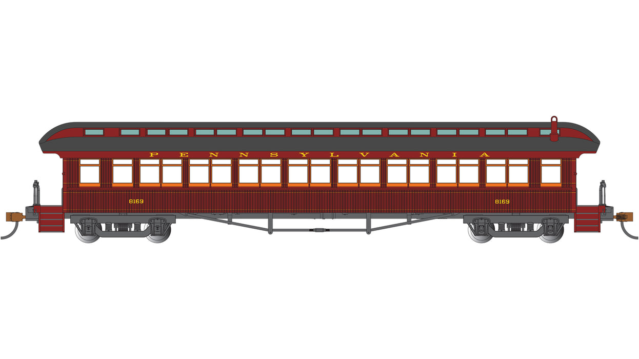 Bachmann 12801 HO Scale 60' Passenger Coach Pennsylvania Railroad PRR 8169