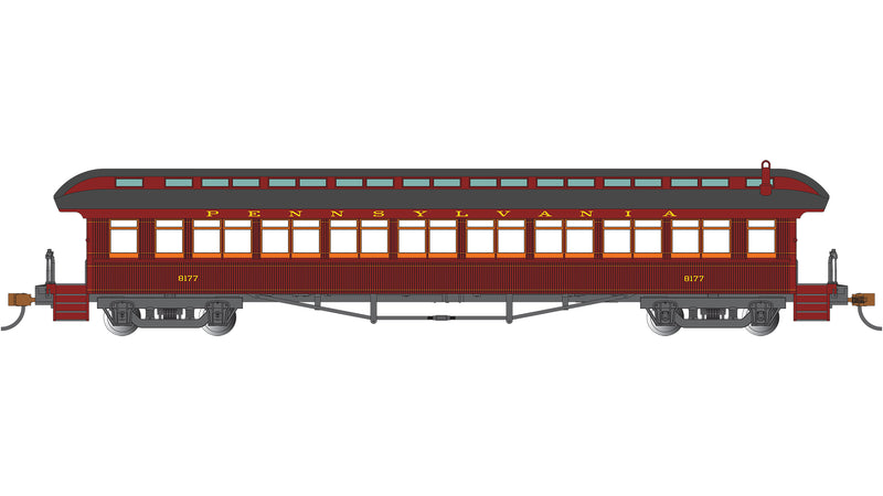 Bachmann 12802 HO Scale 60' Passenger Coach Pennsylvania Railroad PRR 8177