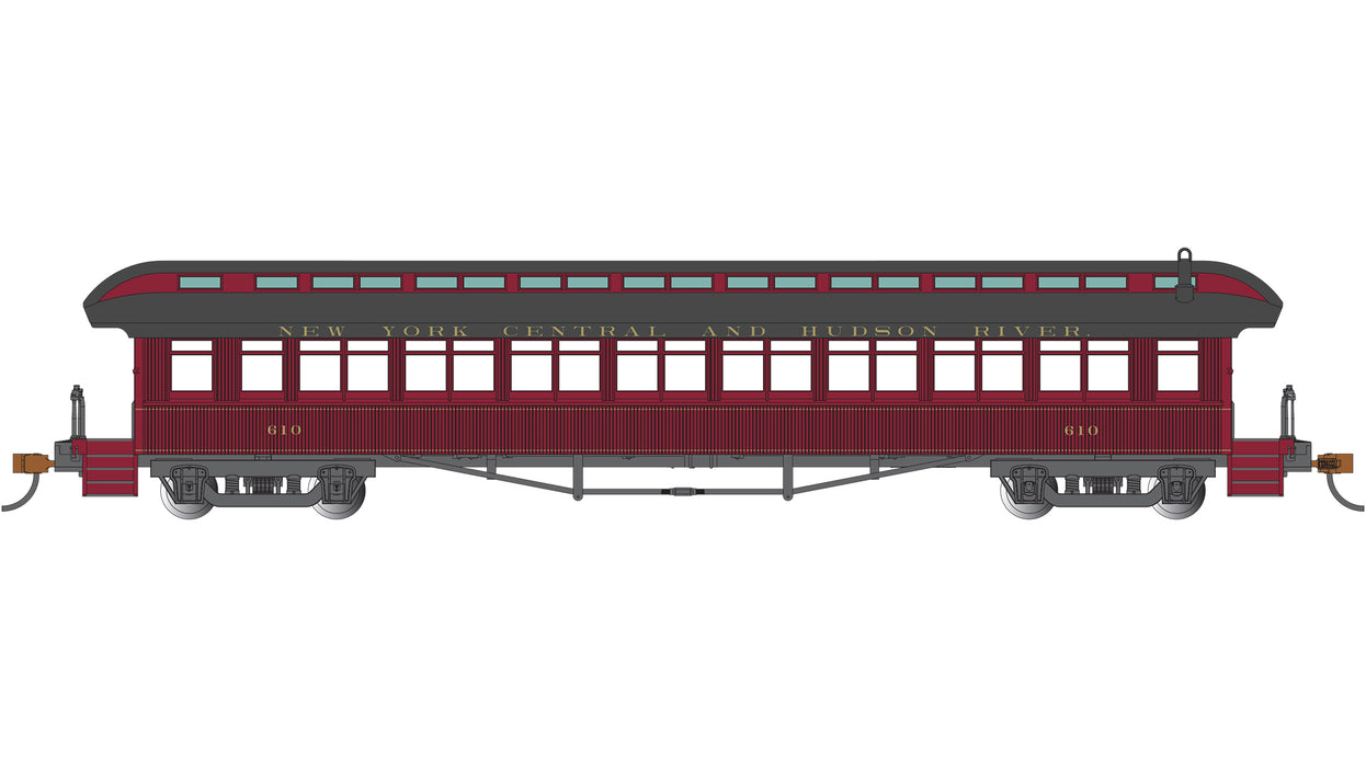 Bachmann 12803 HO Scale 60' Passenger Coach New York Central & Hudson River 610