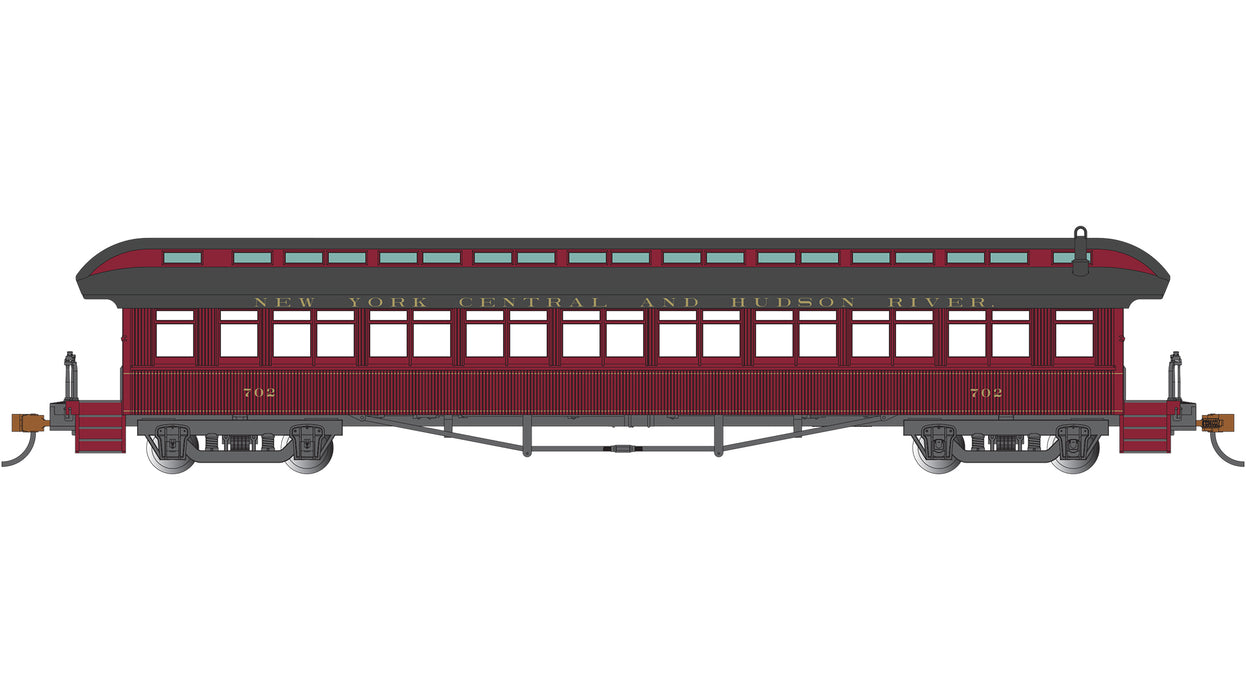 Bachmann 12804 HO Scale 60' Passenger Coach New York Central & Hudson River 702