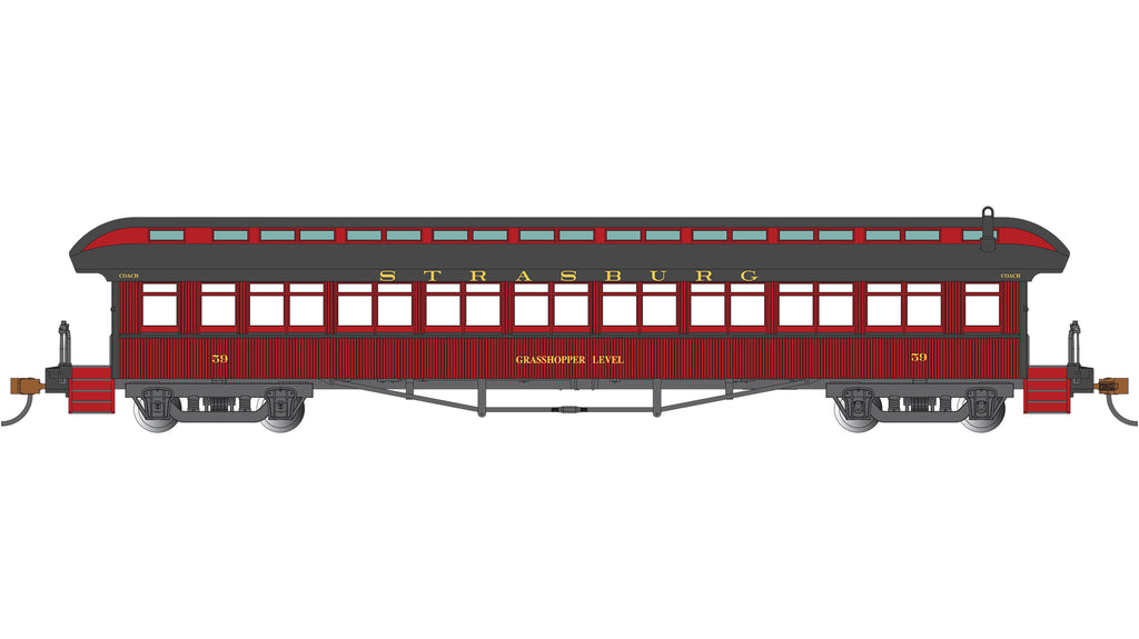Bachmann 12807 HO Scale 60' Passenger Coach Strasburg Railroad 59