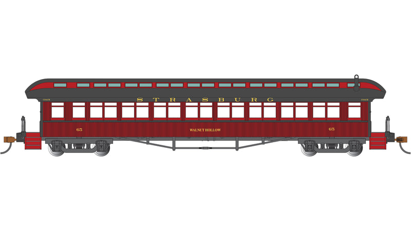 Bachmann 12808 HO Scale 60' Passenger Coach Strasburg Railroad 65 "Walnut Hollow"