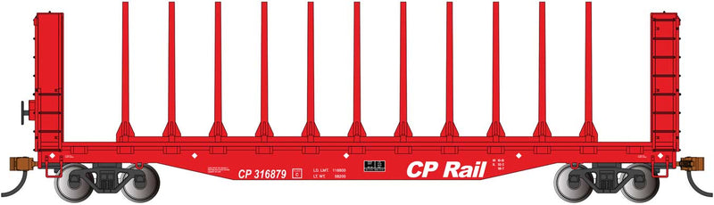 Bachmann 12907 HO Scale 52' Bulkhead Flatcar Canadian Pacific CP RAIL 316879