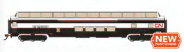 Bachmann 13012 HO Scale 85' Lighted Budd Dome Car Canadian National CN 119