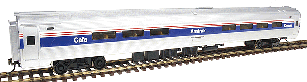 Bachmann 13112 HO Scale 85' Budd Amfleet I Phase IV Amtrak Cafe - USED