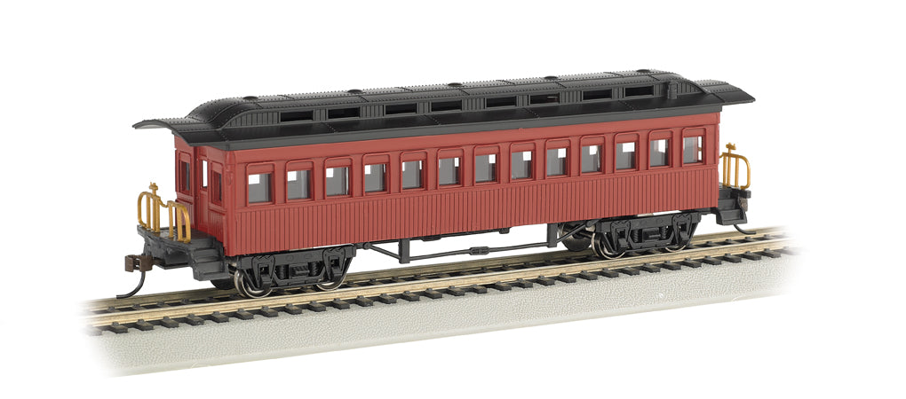 Bachmann 13402 HO Scale Old Time Passenger Coach Unlettered - Red