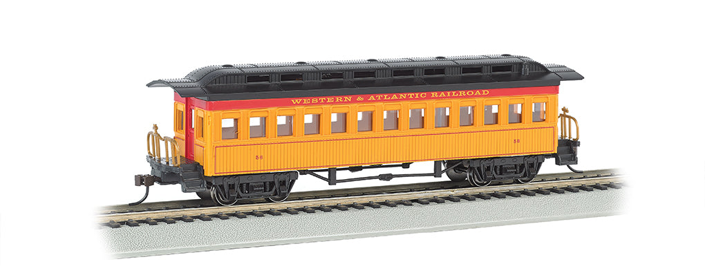 Bachmann 13406 HO Scale Old Time Passenger Coach Western & Atlantic W&A