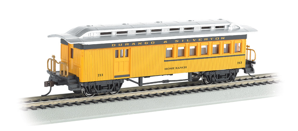 Bachmann 13504 HO Scale Old Time Passenger Combine Durango & Silverton 213