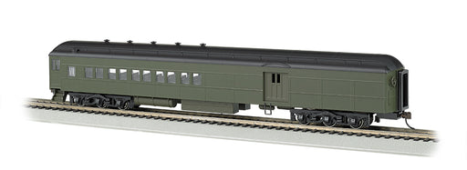 Bachmann 13608 HO Scale 72' Heavyweight Combine with Lighted Interior - Pullman Green Unlettered