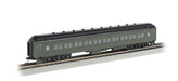Bachmann 13708 HO Scale 72' Heavyweight Coach with Lighted Interior - Pullman Green Unlettered