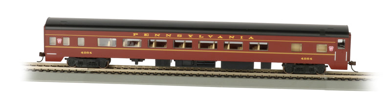 Bachmann 14201 HO Scale 85' Lighted Smooth-side Coach Pennsylvania PRR