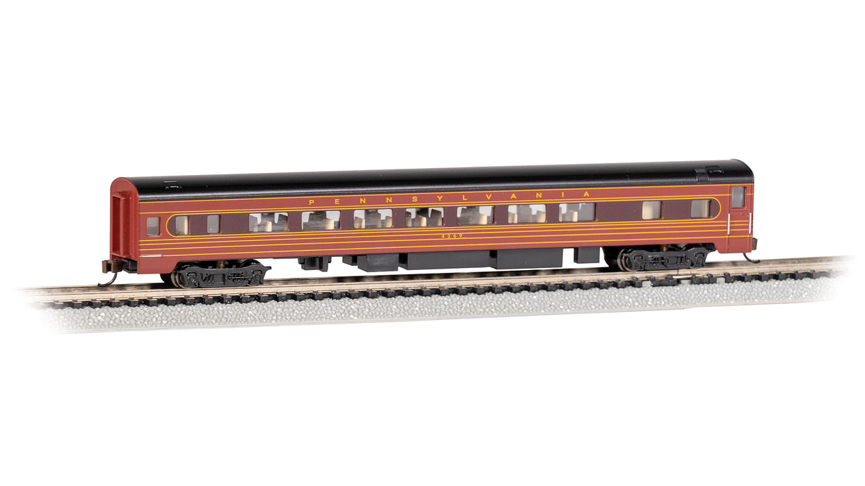 Bachmann 14259 N Scale 85' Lighted Smooth-side Coach Pennsylvania PRR 4269