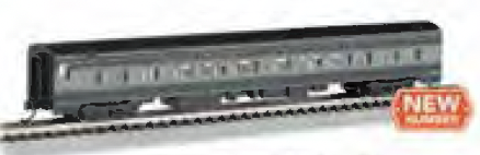Bachmann 14263 N Scale 85' Lighted Smooth-side Coach Baltimore & Ohio B&O (Price Hill)