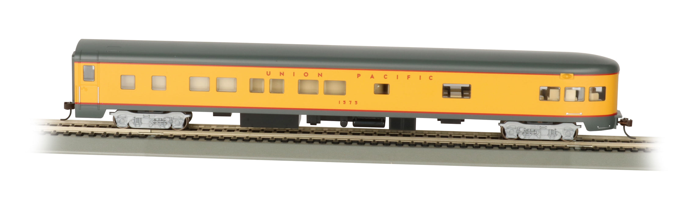 Bachmann 14304 HO Scale 85' Lighted Smooth-side Observation Union Pacific