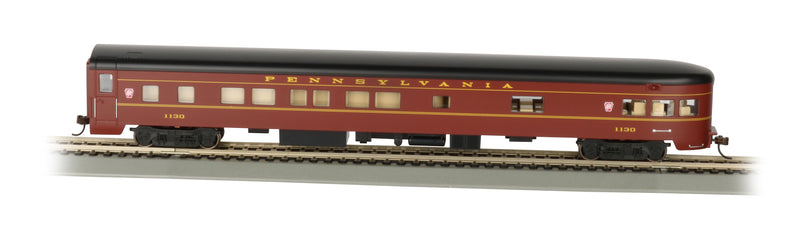 Bachmann 14311 HO Scale 85' Lighted Smoothside Observation Pennsylvania PRR 1135
