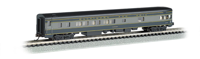 Bachmann 14353 N Scale 85' Lighted Smooth-side Observation Baltimore & Ohio B&O