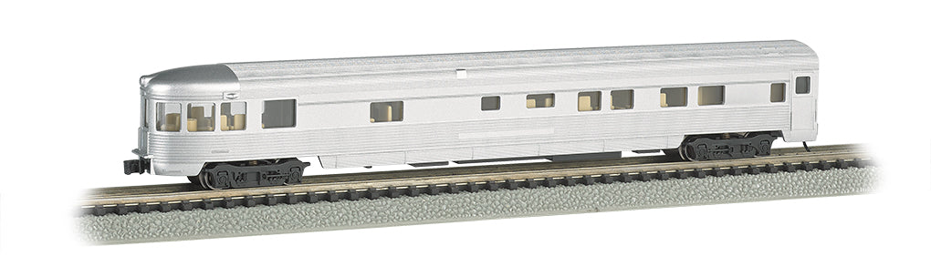 Bachmann 14554 N Scale 85' Lighted Fluted Observation Passenger Car - Unlettered