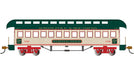 Bachmann 15109 HO Scale Wood Old Time Coach Car North Pole & Southern NP&S Turtle Dove
