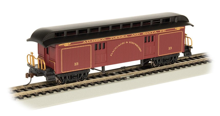 Bachmann 15304 HO Scale Wood Old Time Baggage Car Santa Fe ATSF