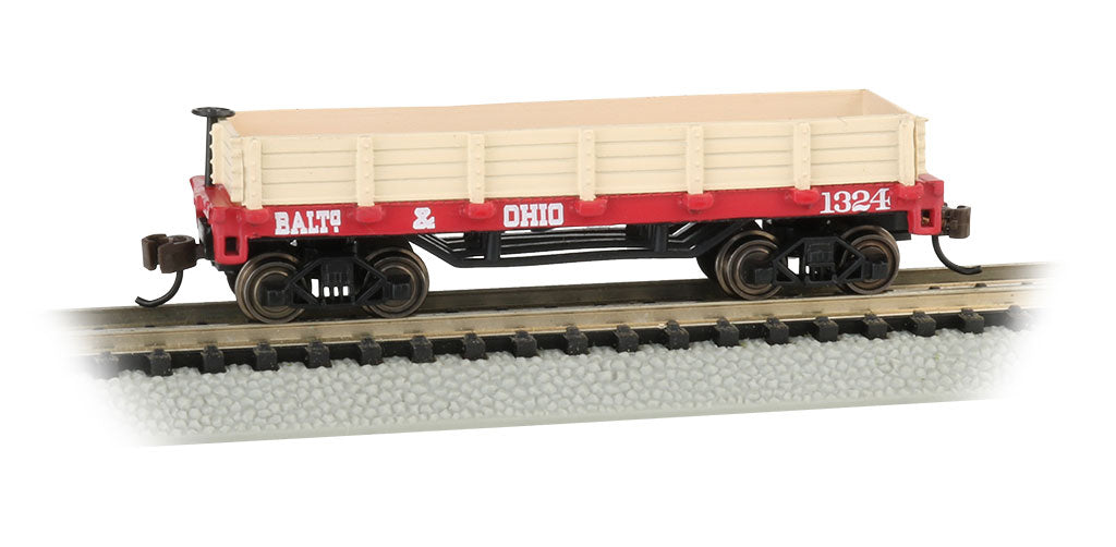 Bachmann 15452 N Scale Old-Time Gondola Baltimore & Ohio B&O