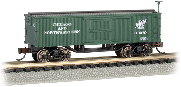 Bachmann 15655 N Scale Old-Time Wood Boxcar Chicago & NorthWestern