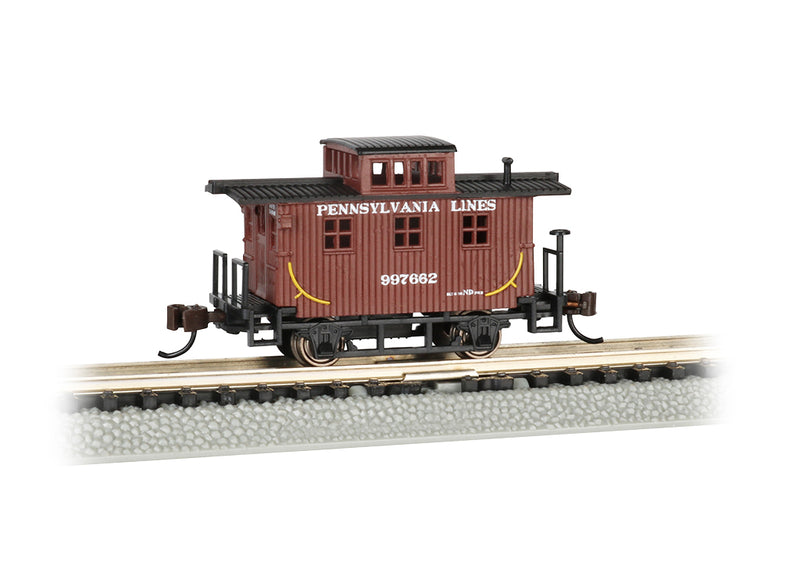 Bachmann 15754 N Scale Wood Old Time Caboose Pennsylvania Lines