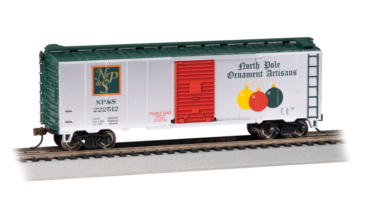 Bachmann 16024 HO Scale PS-1 40' Boxcar North Pole Ornament Artisans
