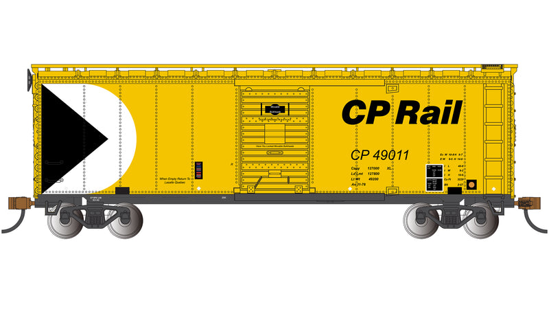 Bachmann 16027 HO Scale PS-1 40' Boxcar Canadian Pacific CP Rail 49011 (Action Yellow Pacman Scheme)
