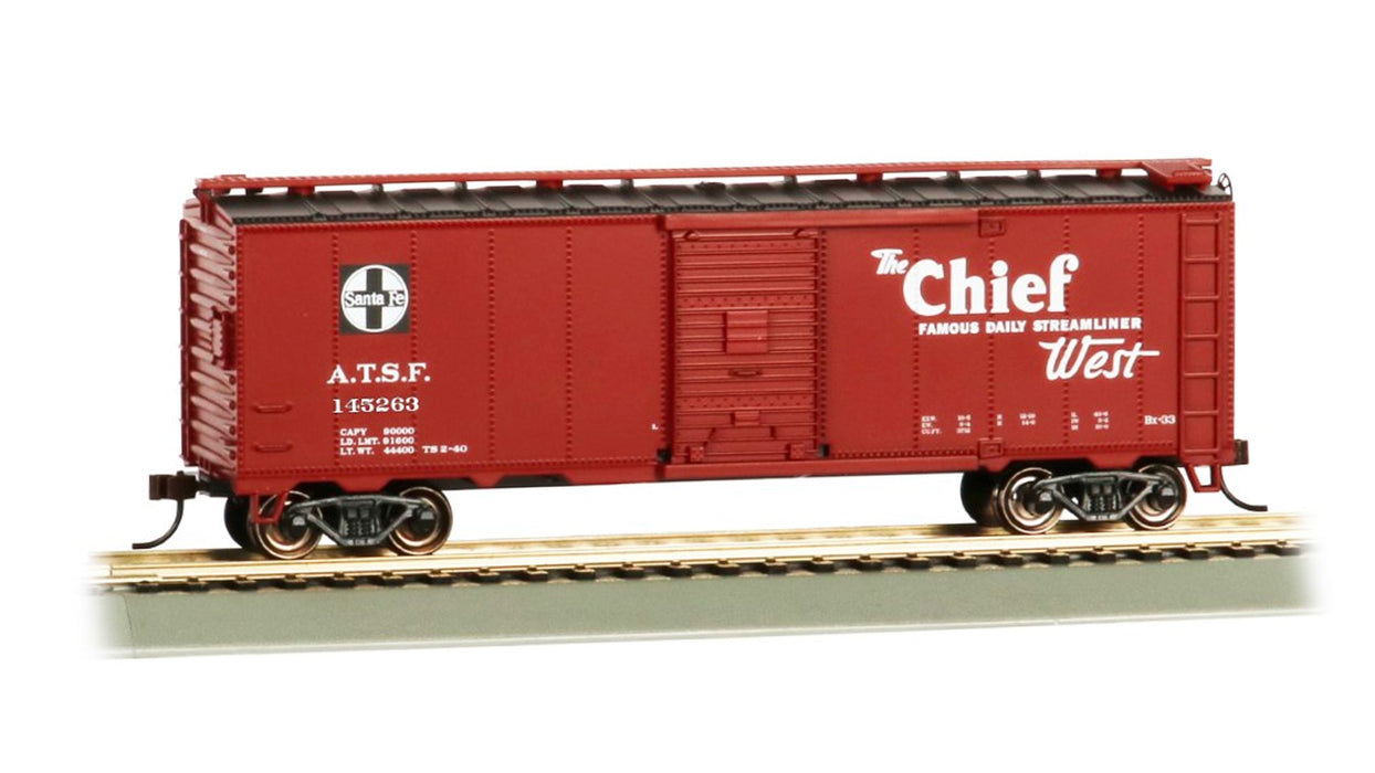 Bachmann 16507 HO Scale Boxcar Santa Fe "Chief / Map" Santa Fe ATSF 145263