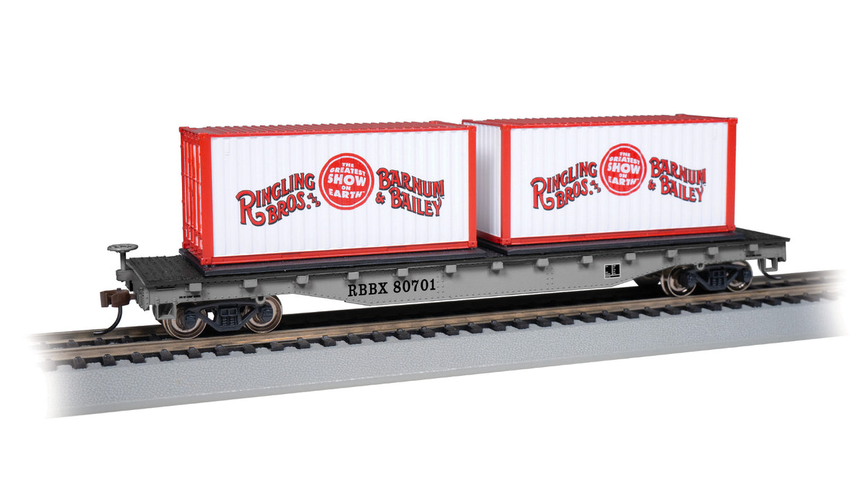 Bachmann 16615 HO Scale Ringling Bros Circus Flatcar 80701 with Crates