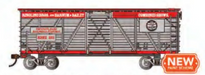 Bachmann 16617 HO Scale 40' Stock Car Ringling Bros - Silver & Red