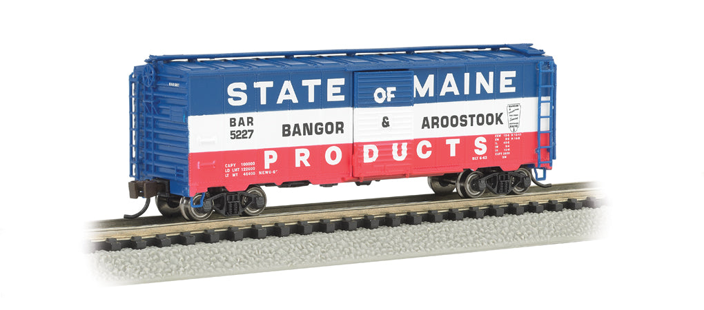 Bachmann 17056 N Scale 40' Boxcar Bangor & Aroostook BAR
