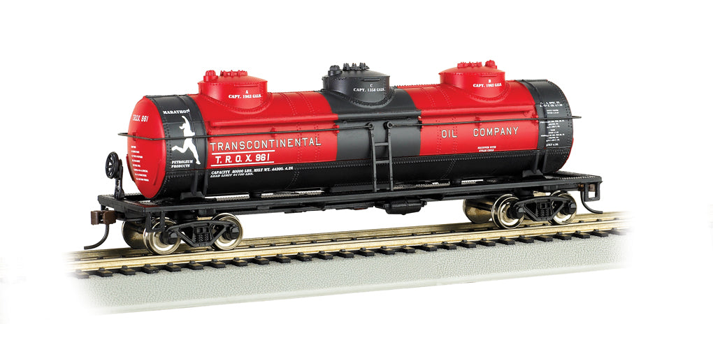 Bachmann 17142 HO Scale 3 Dome Tank Car Transcontinental TROX