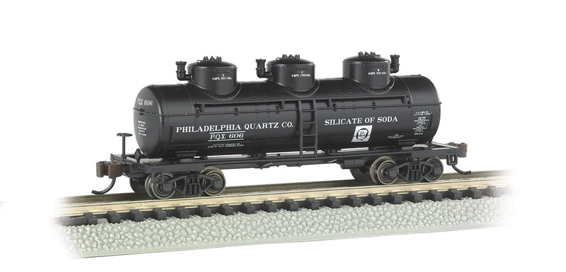 Bachmann 17151 N Scale 3 Dome Tank Car Canada Philadelphia Quartz Co.