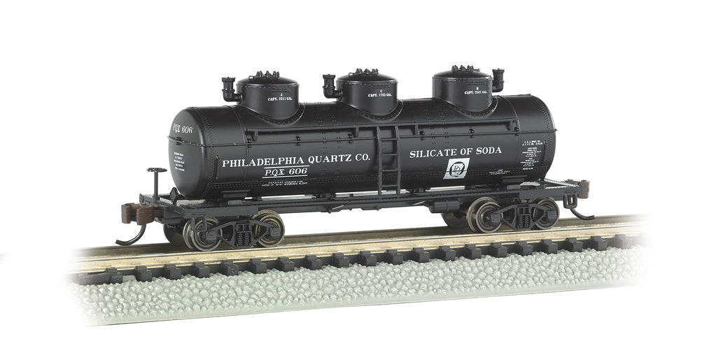 Bachmann 17151 N Scale 3 Dome Tank Car Canada Philadelphia Quartz Co.