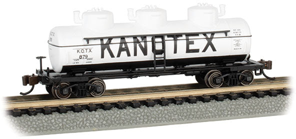 Bachmann 17157 N Scale 3 Dome Tank Car Kanotex KOTX 879