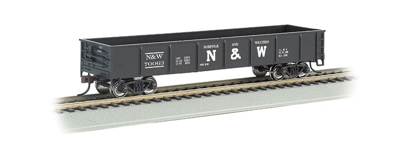 Bachmann 17207 HO Scale 40' Gondola Norfolk & Western N&W 70063