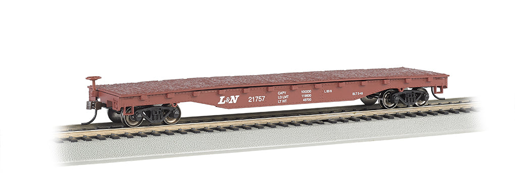 Bachmann 17315 HO Scale 52' Flatcar Louisville & Nashville L&N