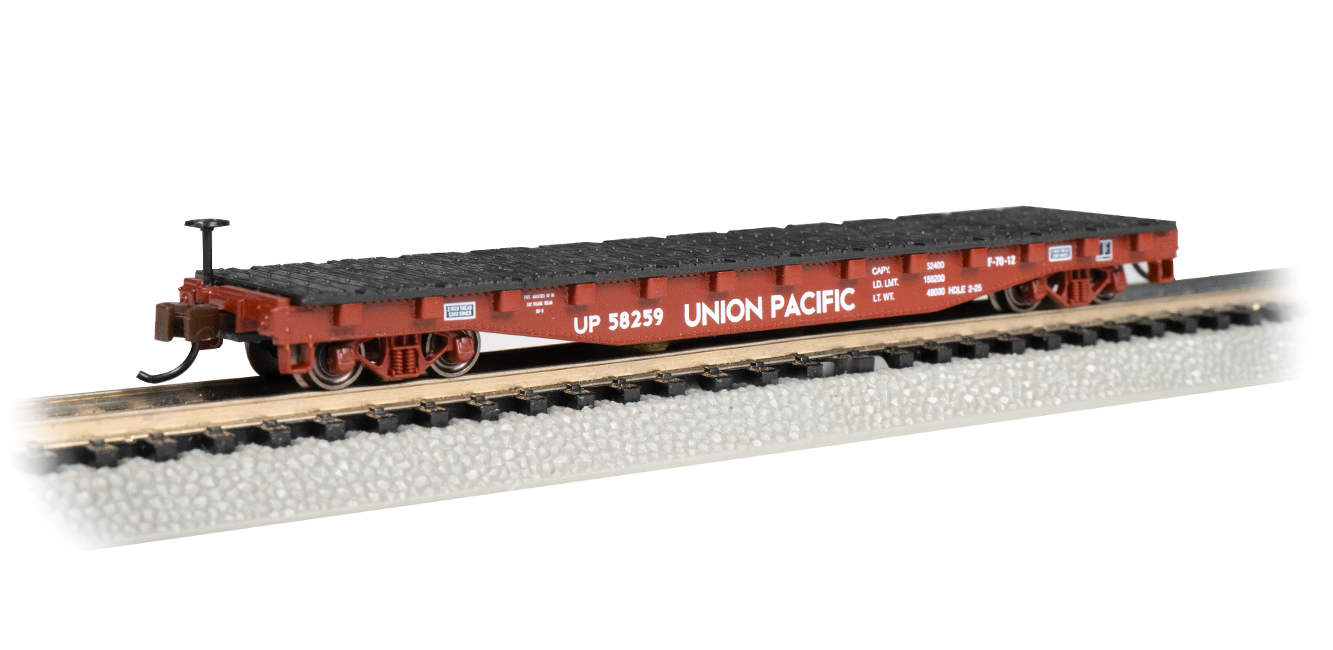 Bachmann 17354 N Scale 52' Flatcar Union Pacific UP 58259