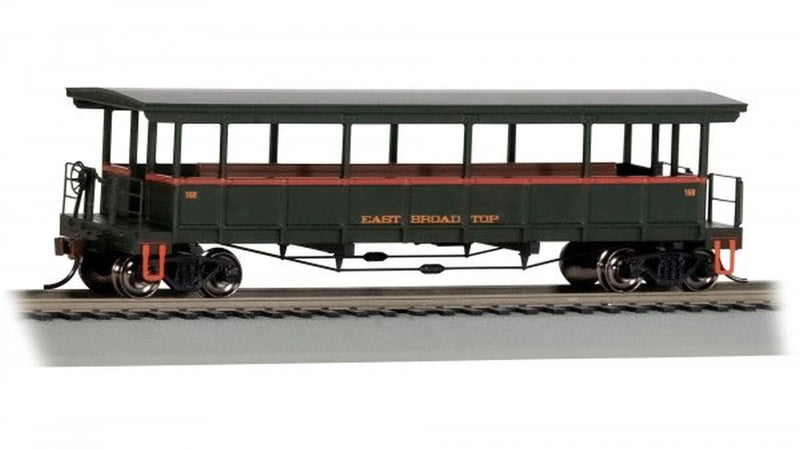 Bachmann 17401 HO Scale Open Excursion Car East Broad Top EBT 168