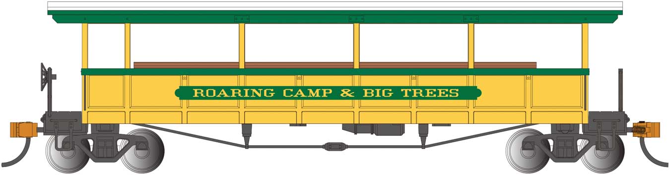 Bachmann 17402 HO Scale Open Excursion Car Roaring Camp & Big Trees