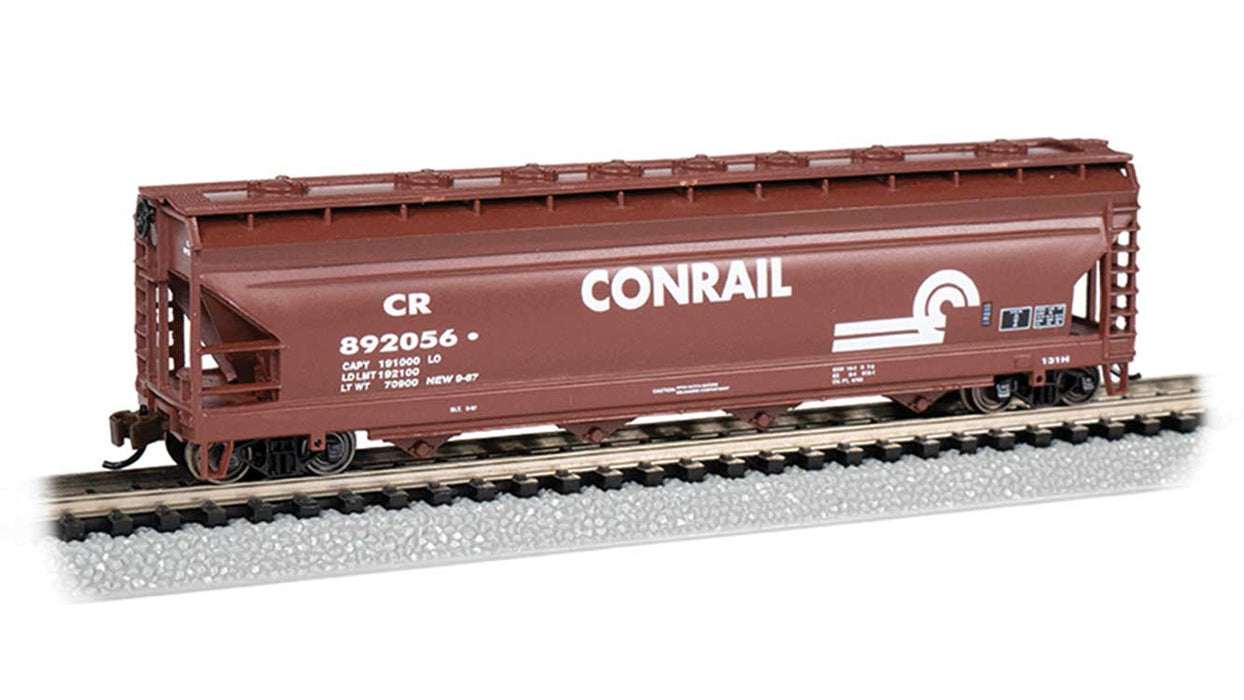 Bachmann 17566 N Scale 56' ACF Covered Hopper Conrail CR 892056