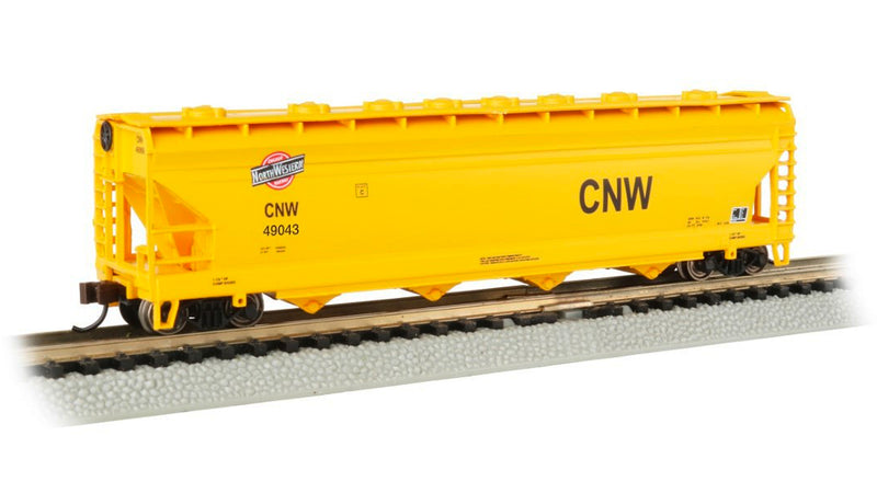 Bachmann 17567 N Scale 56' ACF Covered Hopper Chicago & NorthWestern CNW 49043