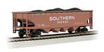 Bachmann 17604 HO Scale 40' 4 Bay Open Hopper with Coal Load Southern Railway