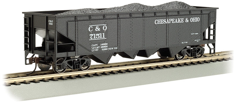 Bachmann 17605 HO Scale 40' 4 Bay Open Hopper with Coal Load Chesapeake & Ohio C&O 71511
