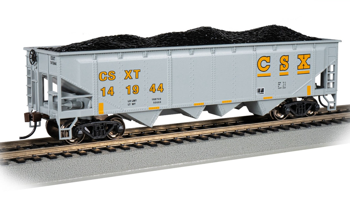 Bachmann 17615 HO Scale 40' 4 Bay Open Hopper with Coal Load CSXT