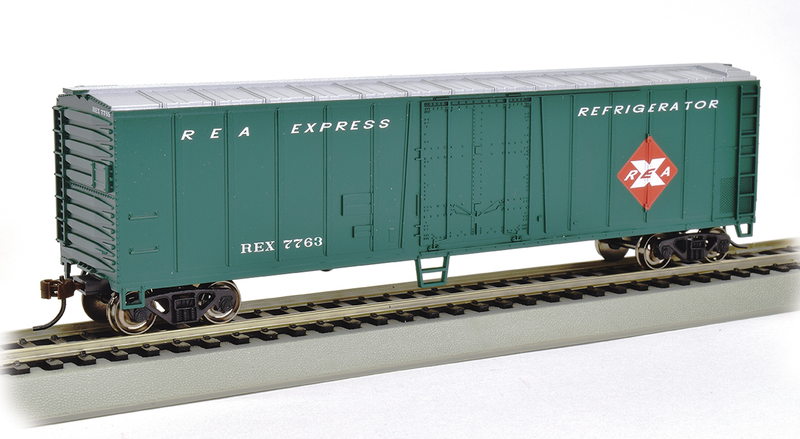 Bachmann 17909 HO Scale 50' Steel Reefer Railway Express Agency REA 7763